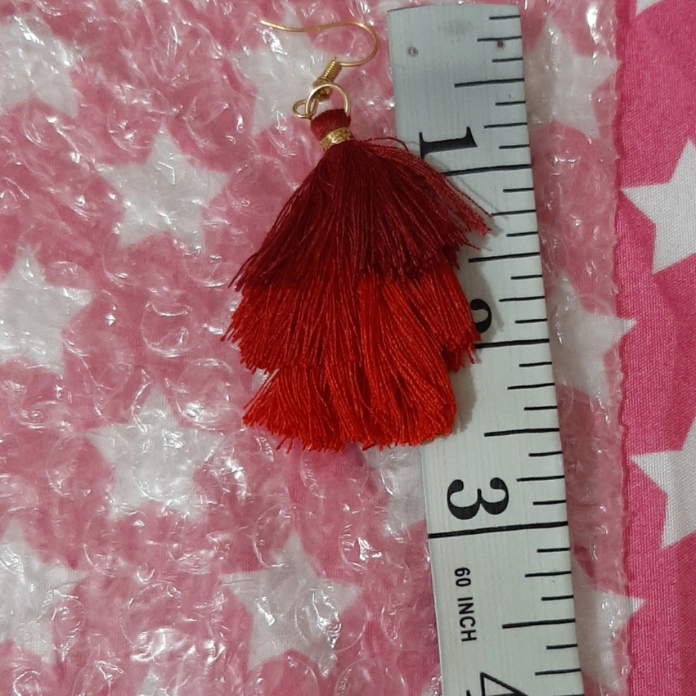 Bohemian Layered Tassel Earrings 5🌟 - Picture 2 of 6